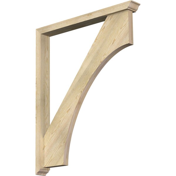 Ekena Millwork Westlake Traditional Rough Sawn Bracket w/ Offset Brace, Douglas Fir, 4"W x 36"D x 44"H BKT0402X36X44WTL01RDF - main